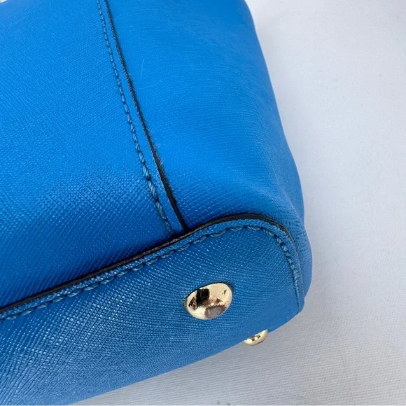 Michael Kors Large Electric Blue Saffiano Leather Top Zip Tote Shoulder Bag - Picture 14 of 16